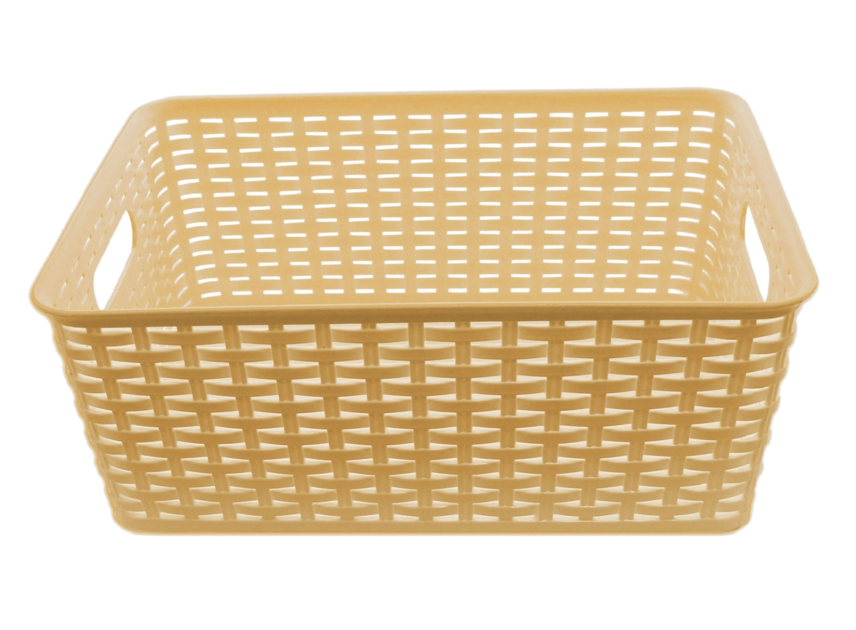 Plastic Rattan Storage Box Basket Organizer Large, ba426