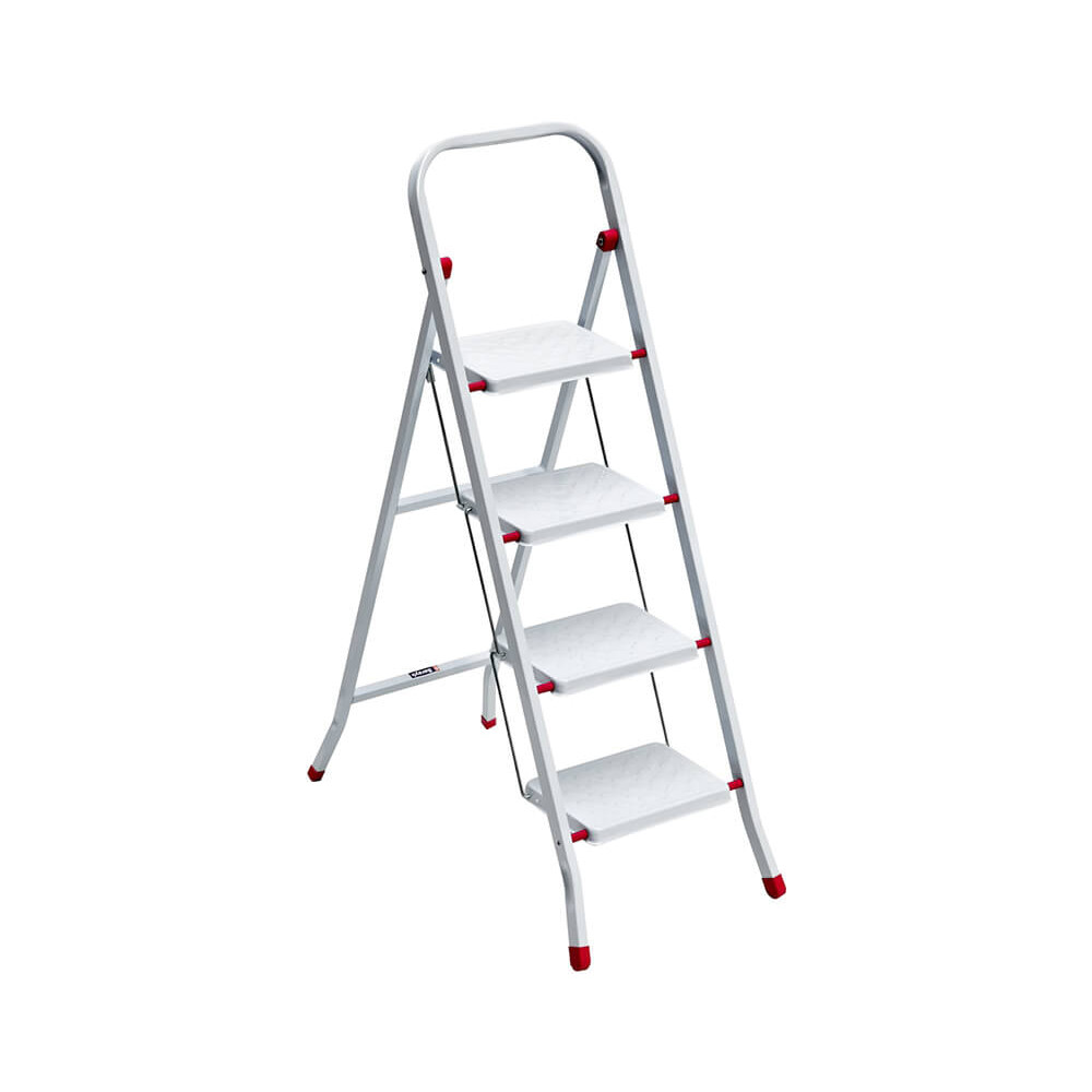 Folding Lightweight Step Ladder with Rail, FourStep 162512 All