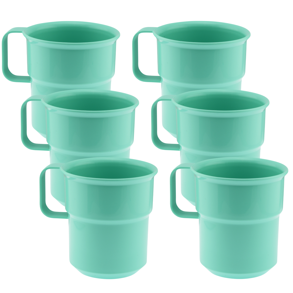 Plastic Mugs 8oz, 6 Pack All Products YBM Home