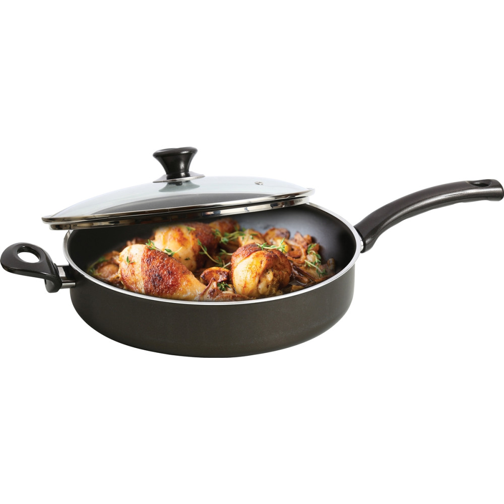 Mehtap 13 Inch Saute Pan with Lid and Two Handles, Teflon Classic