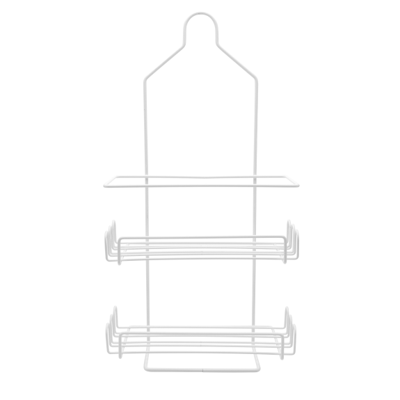 2-Tier Hanging Shower Caddy, Rustproof White - Bathroom - Storage