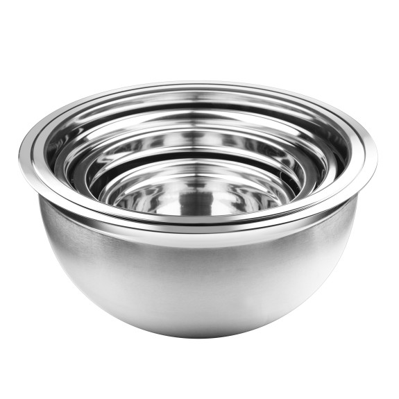 Stainless-Steel Nesting Mixing Bowls, Set of 5