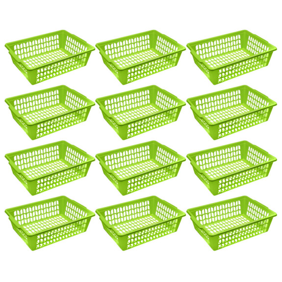 Small Plastic Letter Basket 16.25 x 11.5 x 4.5, 12 Pack - Office 