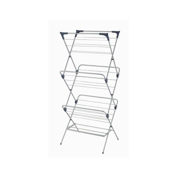 3 Tier Foldable Steel Clothes Drying Rack Laundry And Cleaning Household YBM Home