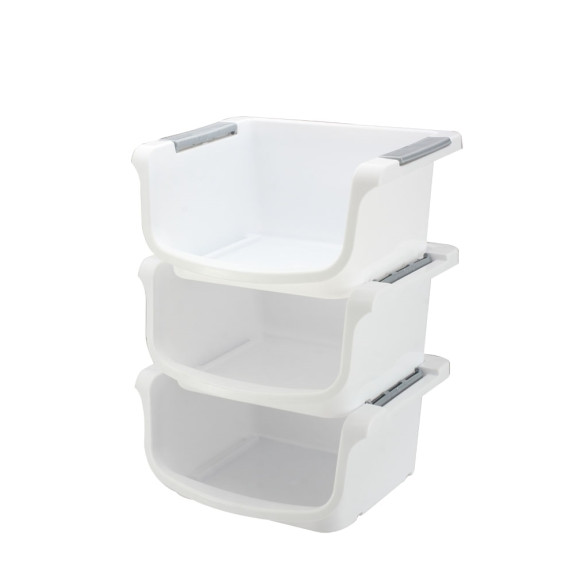 Plastic Stackable Basket Tray, Set of 3 - General - Storage & Organizer