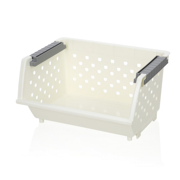 Plastic Storage Stacking Bin For Home And Kitchen Open Stackable