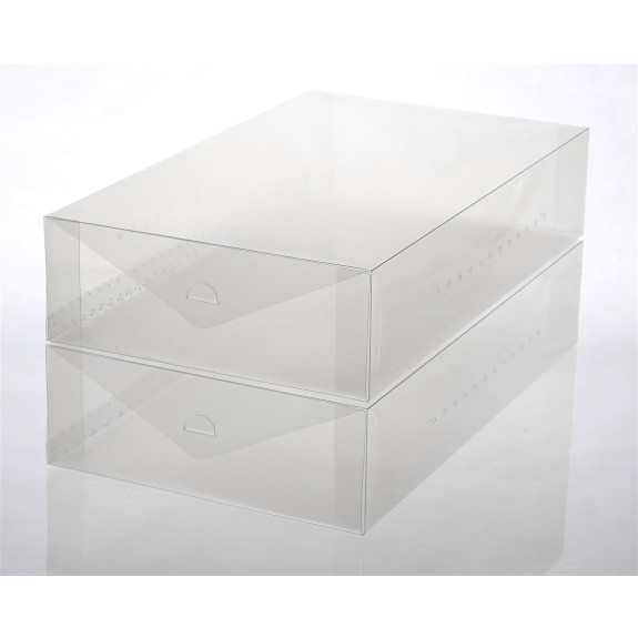 clear plastic shoe boxes