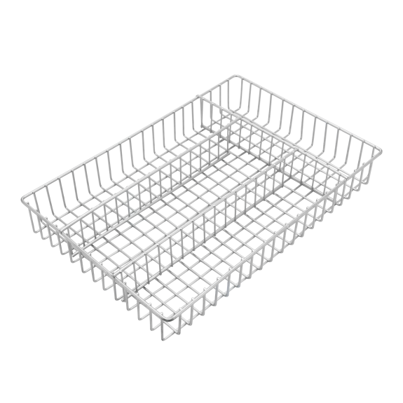 Chrome Wire Dish Drying Rack with Black Tray