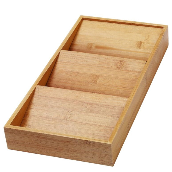 In Drawer 3 Tier Bamboo Spice Rack Bamboo Collection Organization YBM Home