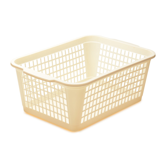 Large Plastic Storage Basket 15 x 10 x 6 Inch