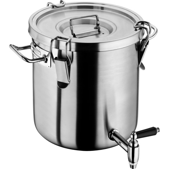 Hascevher Stainless Steel Food Container With Tap Stockpot With