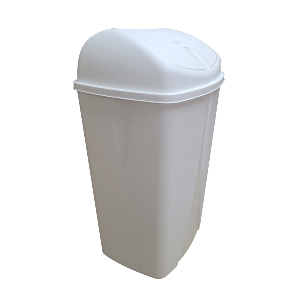 Plastic Trash Can with Swing Lid YBM Home