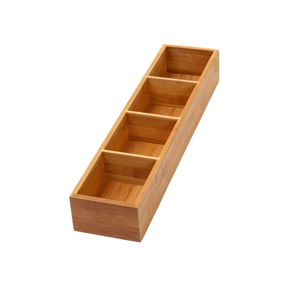 Bamboo 4 Compartment Organizer Tray Bamboo Organizers Storage