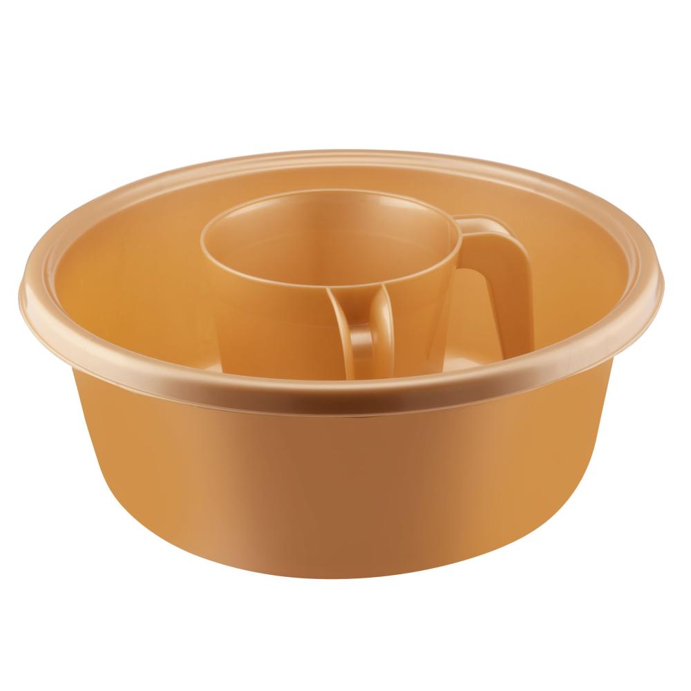YBM Home Square Plastic Wash Cup & Wash Basin Set, long-lasting - Picture 2 of 9
