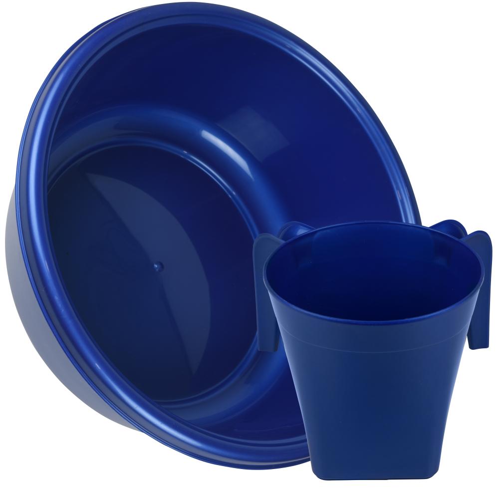 YBM Home Square Plastic Wash Cup & Wash Basin Set, long-lasting - Picture 3 of 9
