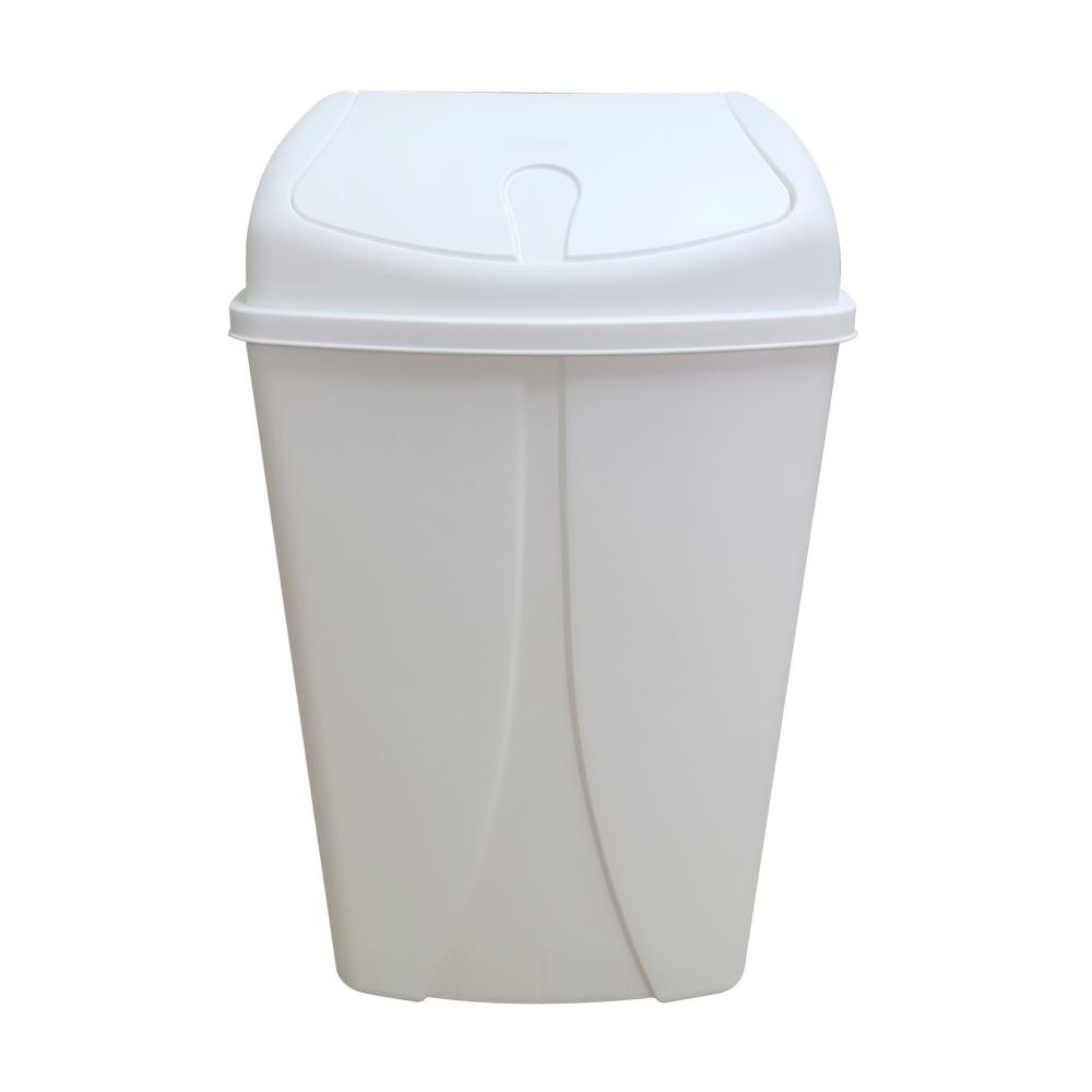 Plastic Trash Can with Swing Lid YBM Home