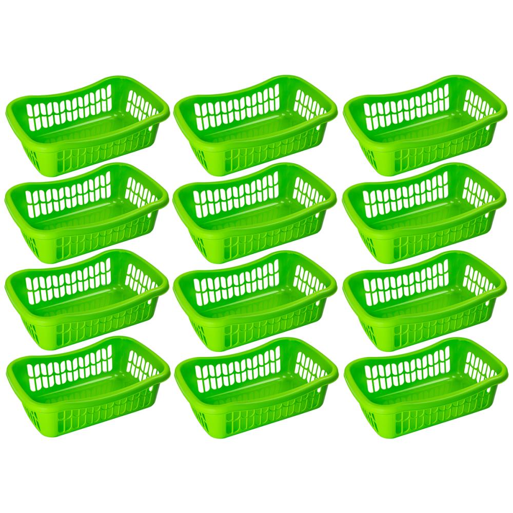 Extra Large Plastic Storage Basket, 12 Pack Laundry HOUSEHOLD YBM
