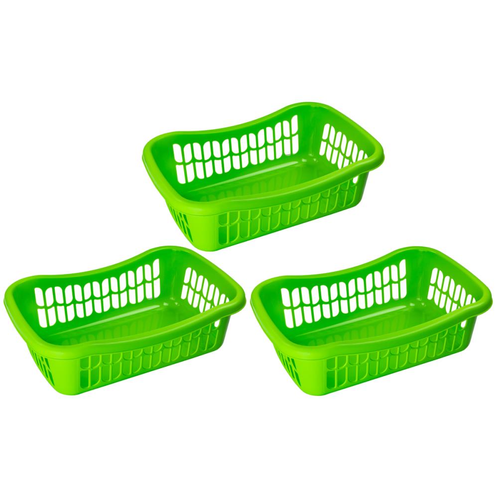 Extra Large Plastic Storage Basket, 3 Pack Organization YBM Home